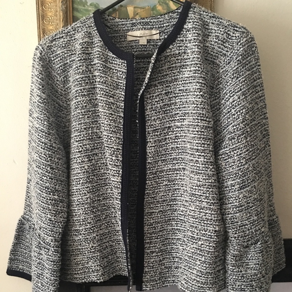 Loft tweed blazer jacket L